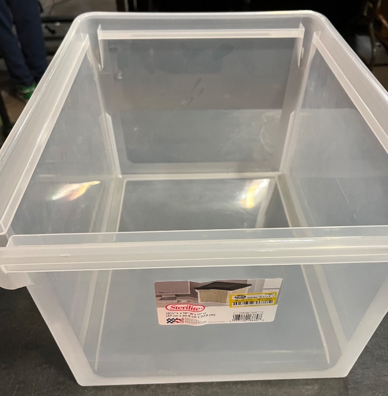 Photo 1 of *Missing Lid* FILE STORAGE BOX CLR/BLK