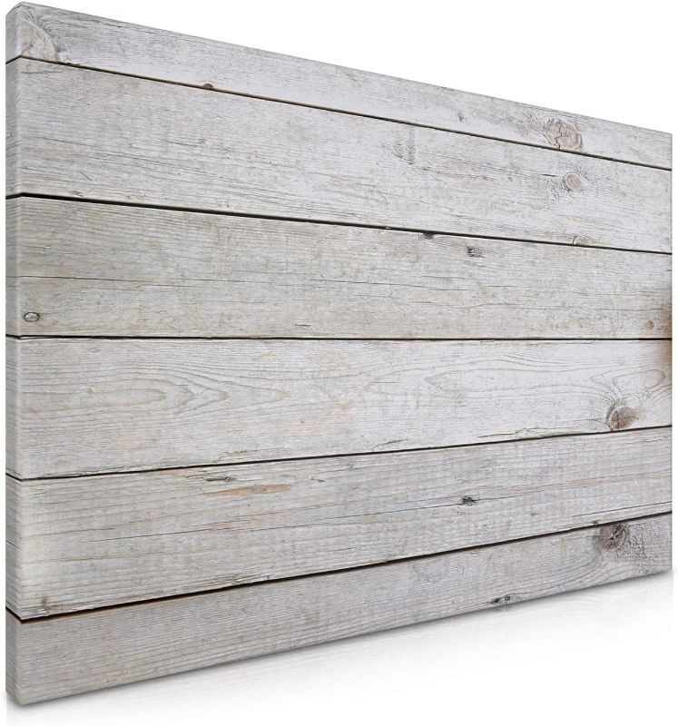 Photo 1 of Navaris Magnetic Dry Erase Board - 16 x 24 inches Decorative White Board for Wall with Design, Includes 5 Magnets and Marker - Wooden Planks