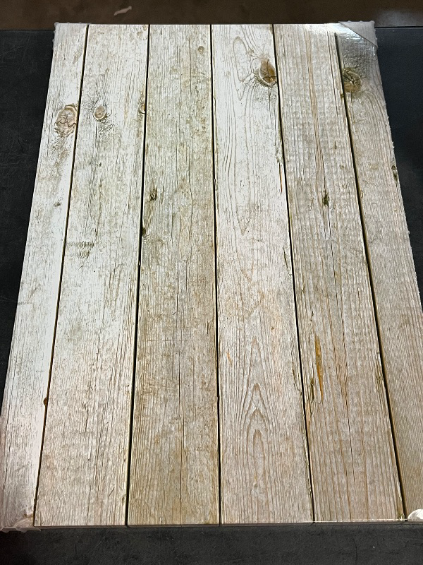 Photo 1 of Navaris Magnetic Dry Erase Board - 16 x 24 inches Decorative White Board for Wall with Design, Includes 5 Magnets and Marker - Wooden Planks