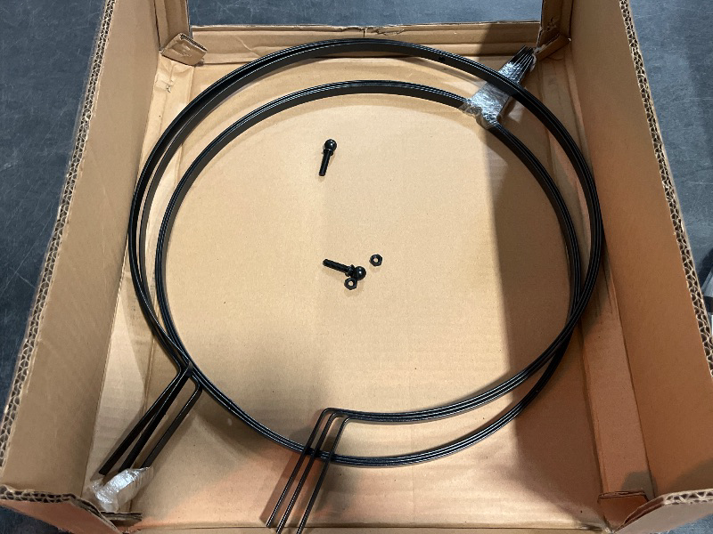 Photo 1 of 2 Pcs Large Metal Trellis Obelisks Sturdy Round Circle Trellis for Climbing Plant Support Indoor Outdoor Potted Vines, Cucumbers & Flowers, Patio Doorway Garden Decor (Black, 18.50 x15'')