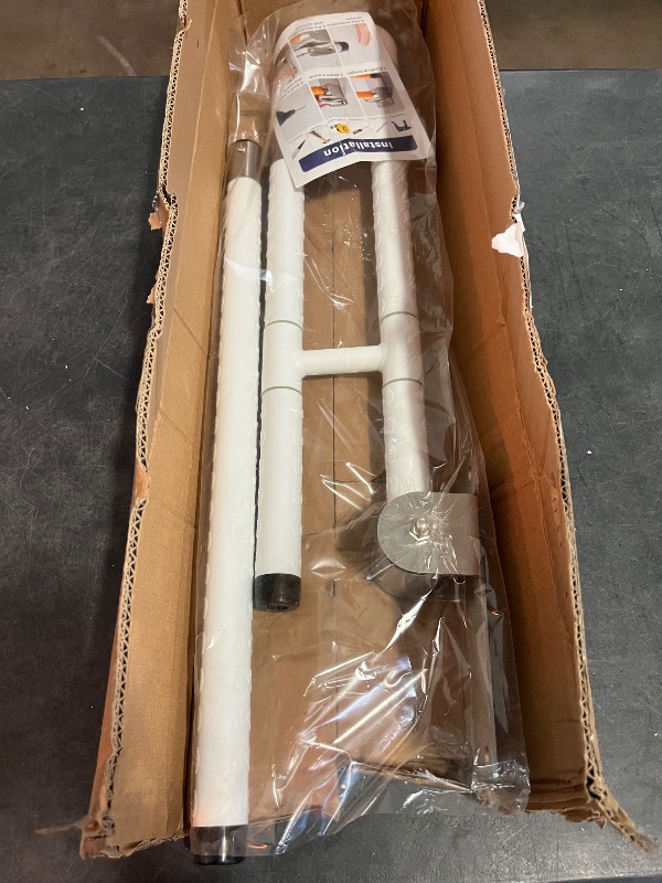 Photo 1 of INNOLIFE Handicap Grab Bars Rails, 29.5 Inch Foldable Toilet Grab Bar Flip Up Safety Rails Anti-Slip Grip Shower Assist Aid Safety for Elderly Pregnant Women Disabled Bar, White