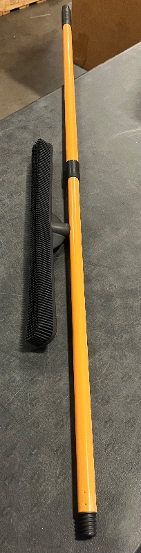 Photo 1 of FURemover PRO Pet Hair Rubber Broom with Squeegee, 58” Telescopic Handle for Carpet, Tile and Hardwood