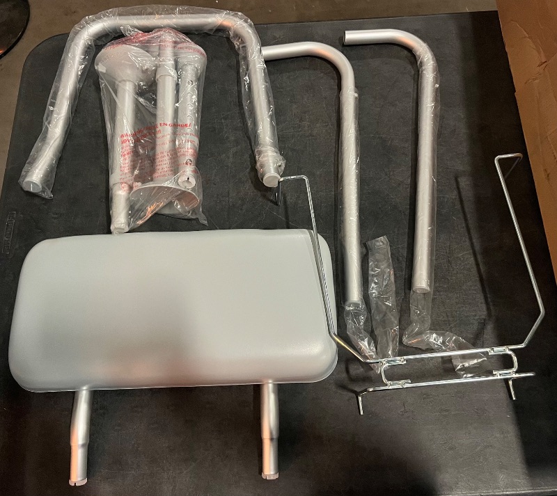 Photo 1 of 3-in-1 Tub Transfer Bench & Shower Chair with Commode, Padded Seat & Back, Height Adjustable
