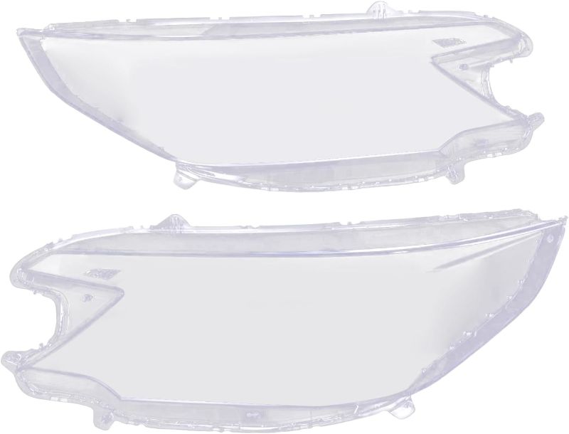 Photo 1 of Headlight Lens Cover Pair, for Honda CRV 2012 2013 2014 Driver Side and Passenger Side Headlight Headlamp Lampshade Lens Cover Replacement, Left and Right Side Clear Lens Cover