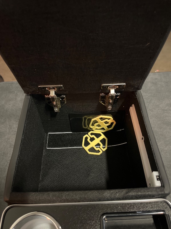 Photo 1 of Center Console Armrest Organizer with Wireless Charging Phone Holder & Cup Holders for Car & Minivan & Van Truck Floor Cab Back Bench Seat Storage Box - Black
