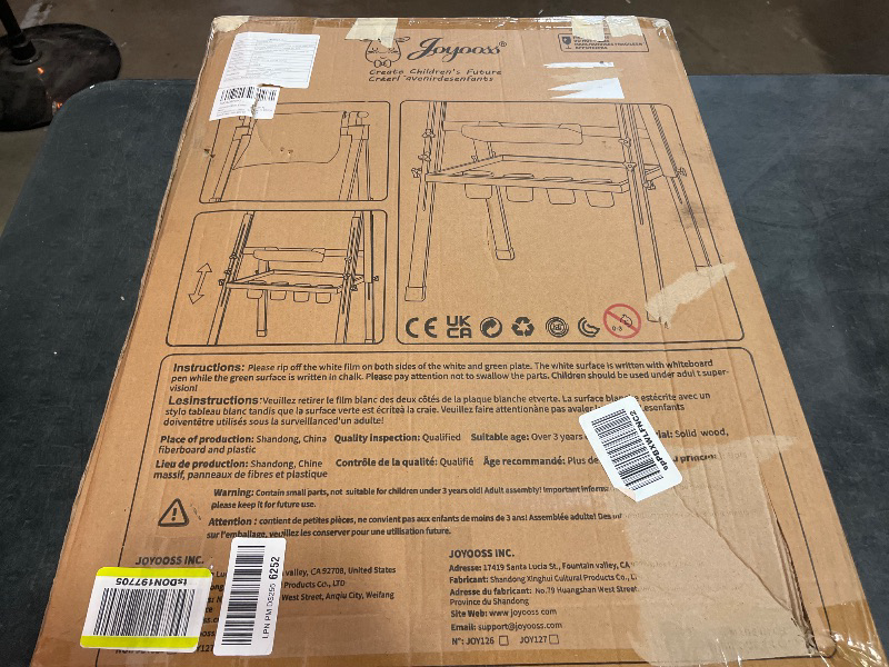 Photo 1 of JOYOOSS Kids Wooden Easel with Paper Roll - Adjustable Magnetic Double Sided Drawing Board Whiteboard & Chalkboard Dry Easel Board,Children Art Easel for 3~12 Years Kids Boys Girls Painting Drawing