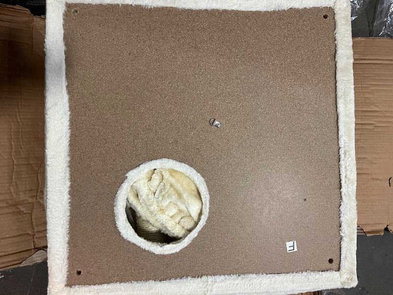 Photo 1 of Globlazer Corner Cat Tree for Large Cats, 66inch Tall Curved Series Large Cat Tower for Multiple Indoor Cats with 6 Scratching Posts, 2 Spacious Cat Condos, Hammock, Hanging Basket, C66, Beige