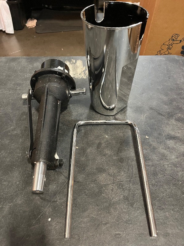 Photo 1 of DYNAMI Barber Chair Hydraulic Pump,4 Bolt Salon Chair Replacement Hydraulic Pump,Adjustable Height 4.3in, Load 440Lbs,for Salon Tattoo Stylist Barber Chair(4 Screw Pump)
