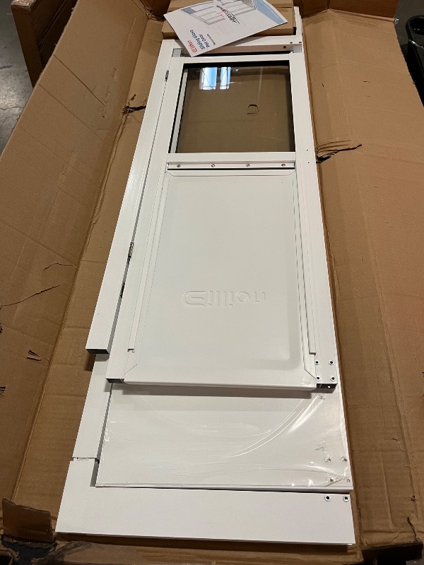 Photo 1 of Large Dog Door for Sliding Glass Door, Openable Doggy Door for Sliding Glass Doors, All-Metal Framed, Adjustable Height 91 7/16" to 96" - Large Tall