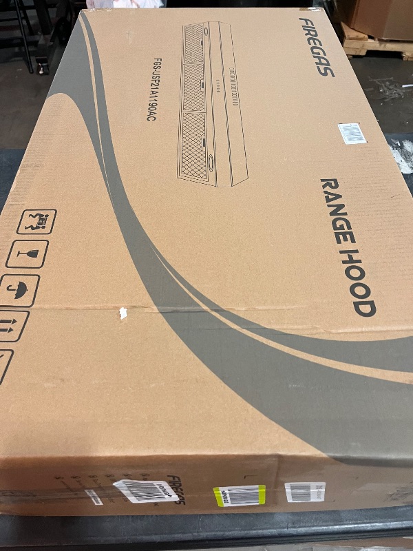 Photo 1 of FIREGAS 36 Inch Under Cabinet Range Hood, Ducted/Ductless Convertible Kitchen Vent Hood with 3-Speed Exhaust Fan, 300 CFM, LED Lights, Stainless Steel Stove Hood for Kitchen