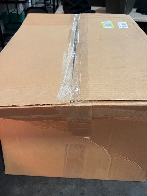 Photo 1 of FHSQX 3 Pack Clothes Storage Bins - Foldable Metal Frame Storage Box - Stackable Linen Fabric Container Organizer Set with Carrying Handles and Clear Window (Dark Gray, 19.7x15.7x13inch(66L))
