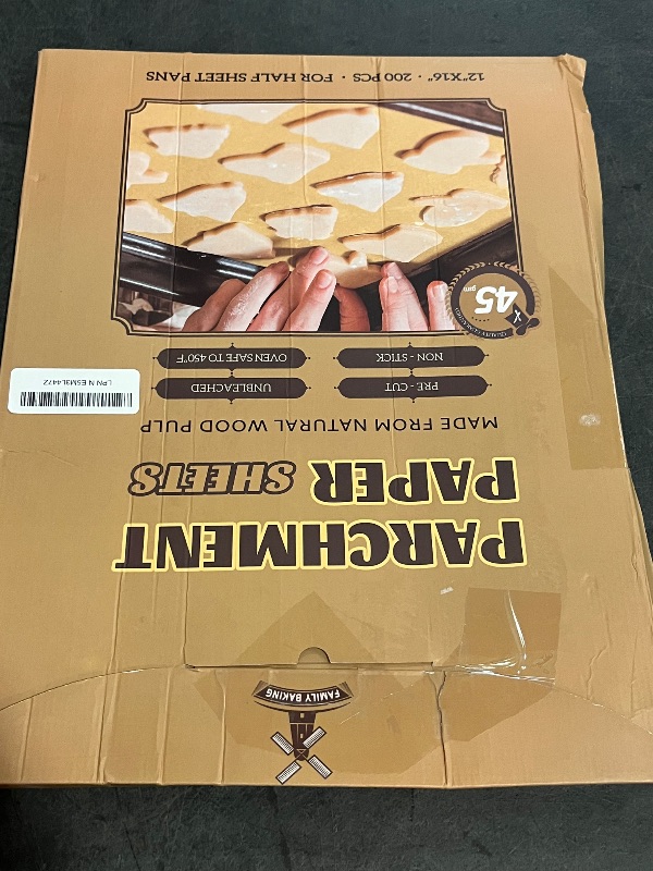 Photo 1 of 200 Pcs Parchment Paper Sheets, 12 x 16 Inch, Precut Non-Stick Parchment Sheets for Baking, Cooking, Grilling, Air Fryer and Steaming - Unbleached, Fit for Half Sheet Pans
