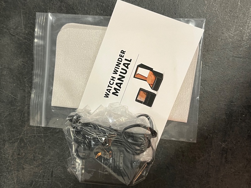 Photo 1 of Double Watch Winder for Rolex and Other Luxury Watches - Automatic Winder with Quiet Motor, Premium Black Ostrich Leather Exterior and Soft Flexible Watch Pillows of Camel Velvet