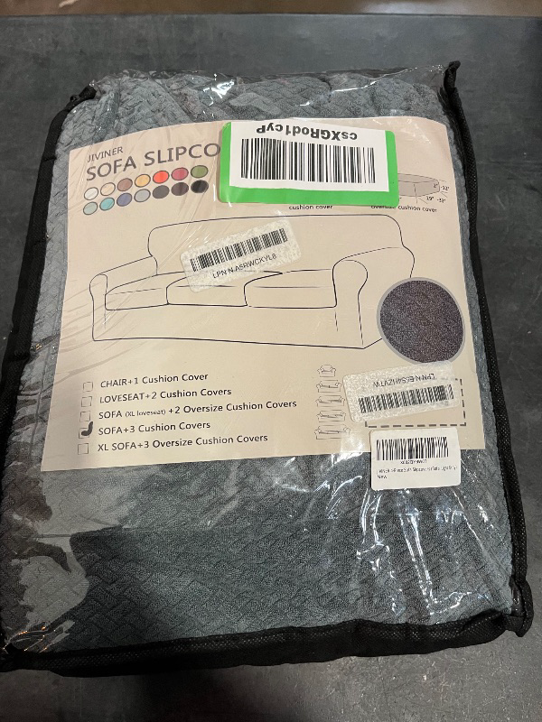 Photo 1 of JIVINER 4 Pieces Couch Covers for 3 Cushion Couch Stretch Sofa Slipcover with 3 Seat Cushion Covers Thick Fitted Couch Cover for Pet Dogs Furniture Protector (Sofa, Light Gray)