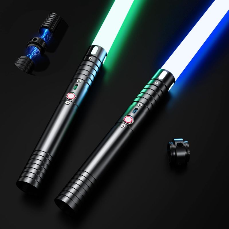 Photo 1 of Light Saber, RGB Lightsabers with 20 Colors 4 Modes, 2-in-1 Lightsaber with Connectors, FX Dueling Lightsaber for Adult Kids, Birthday Toy Gift Halloween Xmas Cosplay Party, 36.2in, 2PC

