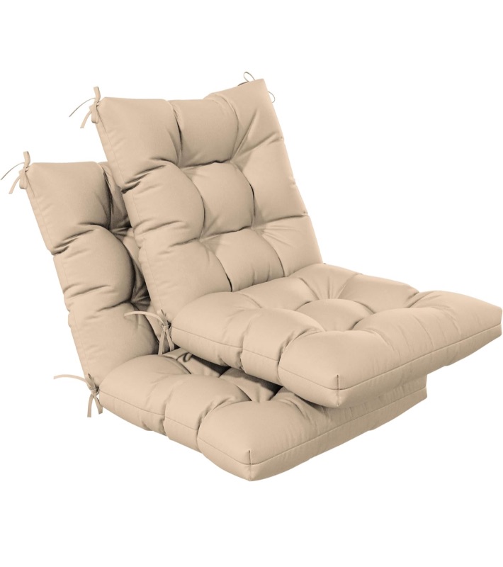 Photo 1 of QILLOWAY Indoor/Outdoor High Back Chair Cushion,Spring/Summer Seasonal