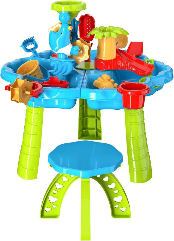 Photo 1 of Lucky Doug Kids Sand Water Table Toys, 3 in 1 Sensory Activity Play Table for Toddlers Age 2-5