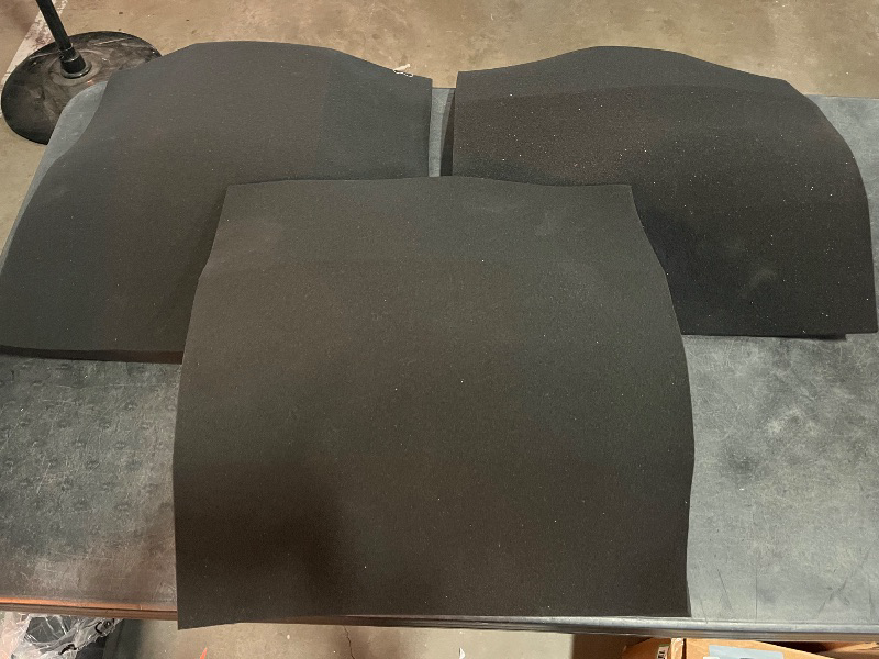 Photo 1 of Couch Cushion Support 3-Piece Set - Black, High-Density 50D Foam, Repositionable & Cuttable, Fix Sagging Cushions, Comfortable, Durable, Fits All Removable Cushions, 20x20x2 Inches Each
