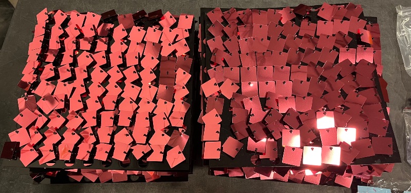 Photo 1 of *Different Color** Shimmer Wall Backdrop Wall Panels 24Pcs Square Sequin Shimmer Wall Backdrop Decoration for Birthday Party,Wedding, Anniversary
