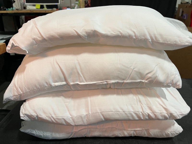 Photo 1 of Premium 16 x 16 Throw Pillow Inserts, Set of 4  Square Form Decorative Pillows for Sofa Couch Bed and Chair 16 inches
