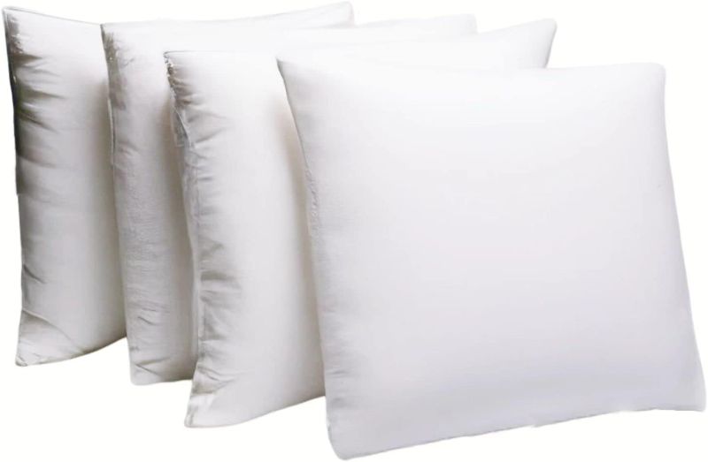 Photo 1 of Premium 16 x 16 Throw Pillow Inserts, Set of 4  Square Form Decorative Pillows for Sofa Couch Bed and Chair 16 inches
