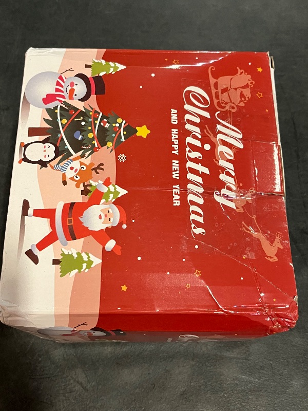 Photo 1 of Giant Christmas Inflatables Outdoor Decorations - LED Lighted Blow Up Santa Claus with Gift for Yard, Garden & Lawn - Inflatable Santa with Rotating Lights for Holiday Xmas Party Decor