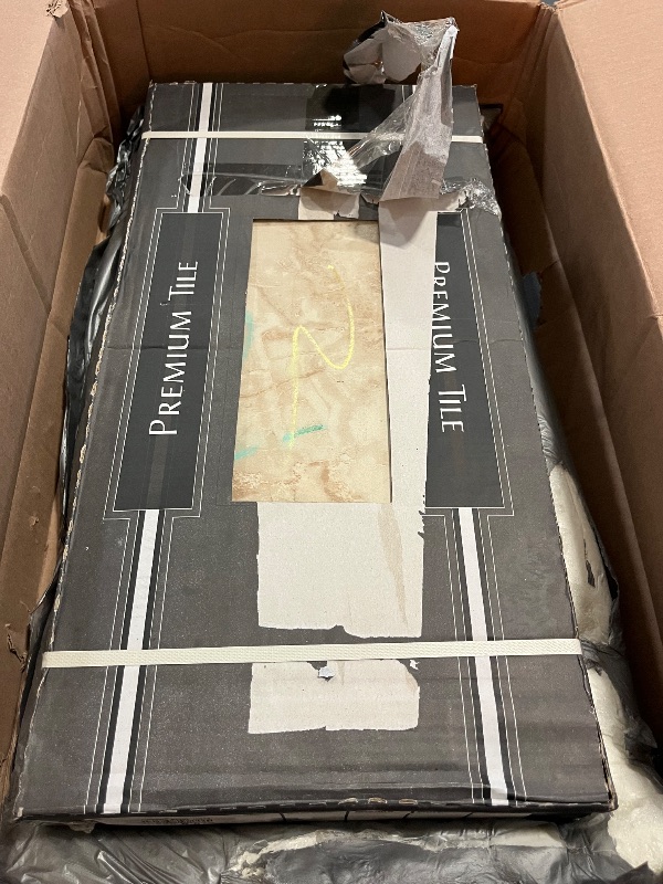 Photo 1 of Marks on First Tile** Tenedos Chantilly 12x24 Beige Cream Porcelain Tile – 1 Piece for Floor, Wall, Kitchen Backsplash, Bathroom Shower, and Fireplace, Durable Modern Design
