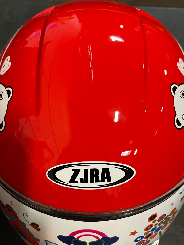 Photo 1 of Kids Motorcycle Helmet with Panda Design and Racing Gloves Set, DOT Certification
