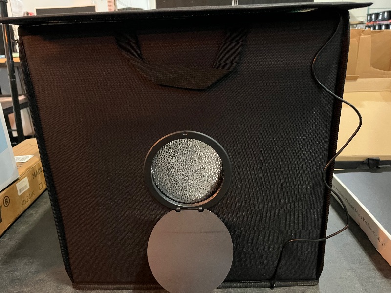 Photo 1 of DUCLUS Light Box Photography, 16x16 inch Portable Photo Studio Box with 160 LED Dimmable Lights, 6 PVC & 2 Paper Backdrops for Product Photography.