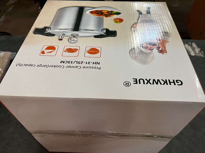 Photo 1 of 25 Quart Pressure Canner Cooker & pressure canners for canning & water bath canner | Pressure Gauge & Pressure Regulator | Induction Compatible & Pressure release 13 PSI (+/- 5%)