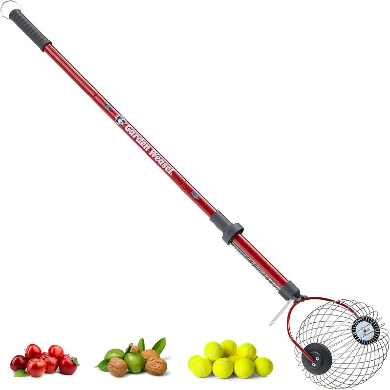 Photo 1 of GARDEN WEASEL Large Nut Gatherer Roller – Nut Collector Tool for Walnuts, Sweet Gum Balls, Tennis Balls and More – Yard Picker Upper with Durable Cage and Ergonomic Handle - Newest Model

