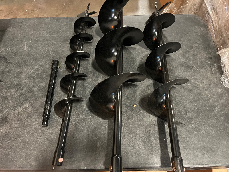 Photo 1 of Auger Drill Bit for Planting 3 Pack with Extension - Spiral Hole Planter for Bulbs, Fence Posts, and Umbrella Holes - 3/8'' Hex Drive Drill- Gardening Hole Digger Yard Tools - Garden Drill Attachments
