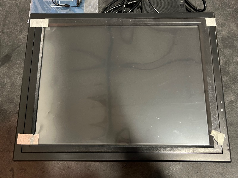 Photo 1 of 17" Touch Screen Monitor POS Touchscreen Monitor LED Display Built in Speaker with Adjustable LCD VGA POS Stand True Flat Seamless Design for Retail Restaurant Bar Pub Kiosk Warehouse

