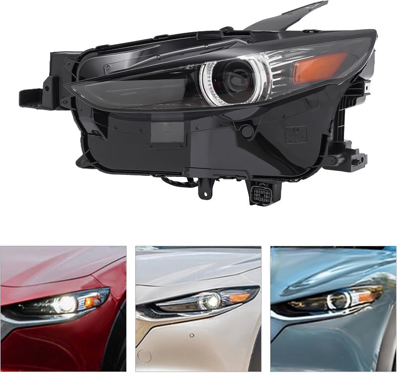 Photo 1 of LED Headlight Assembly for Mazda CX-30 2.5S/Select/Preferred/Carbon Edition 2020-2024 NON-Premium Models Left Driver Side Headlights Front Head Lamp Replacement w/DRL NON-AFS DGH9-51-040A