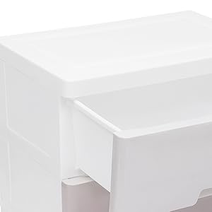 Photo 1 of Stackable Cabinet with Drawers, Plastic Vertical Storage Tower with Wheels Mobile Small Storage Organizer Units for Living Room