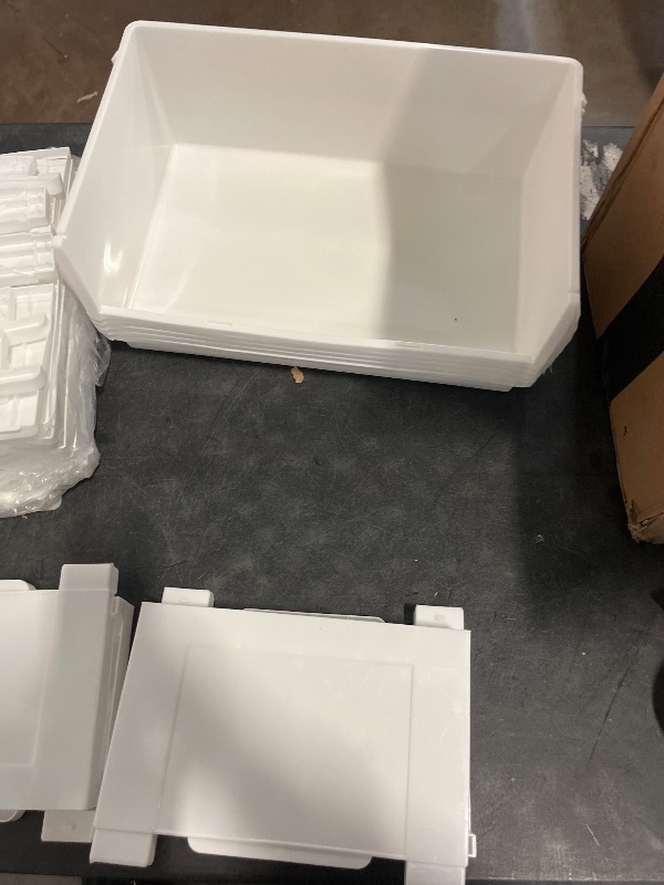 Photo 1 of Stackable Cabinet with Drawers, Plastic Vertical Storage Tower with Wheels Mobile Small Storage Organizer Units for Living Room