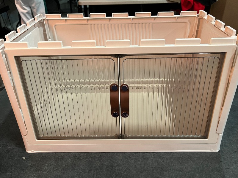 Photo 1 of Foldable Stackable Plastic Storage Cabinet, Made of Plastic, Sturdy and Long Lasting, Suitable for Clothes (4 Layers)