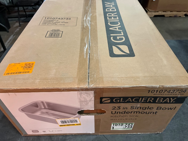 Photo 1 of 23 in. Undermount Single Bowl 18-Gauge Stainless Steel Kitchen Sink with Strainer
