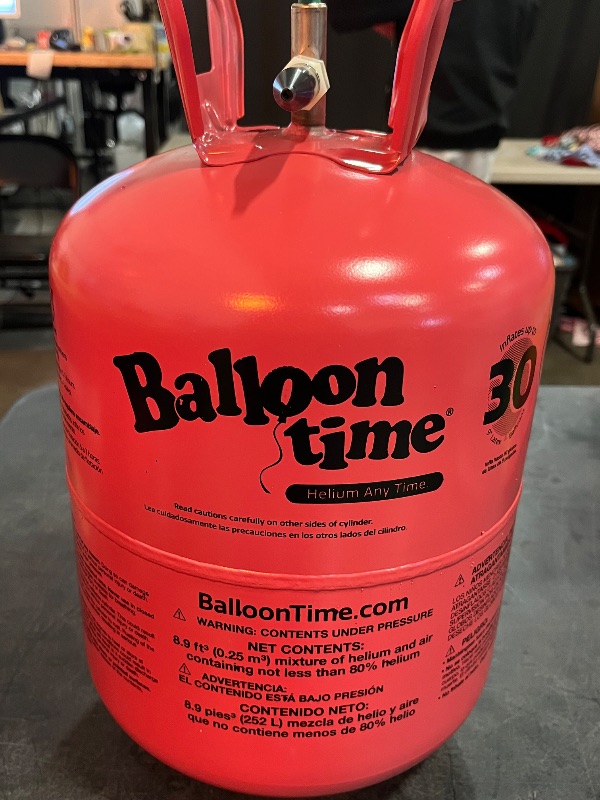 Photo 1 of Helium Tank for Balloons At Home, 14.9 Cu Ft Helium Balloon Pump Kit with 50 Assorted Latex Balloons, White Curling Ribbon and Wholesalehome Balloon Tie Tool

