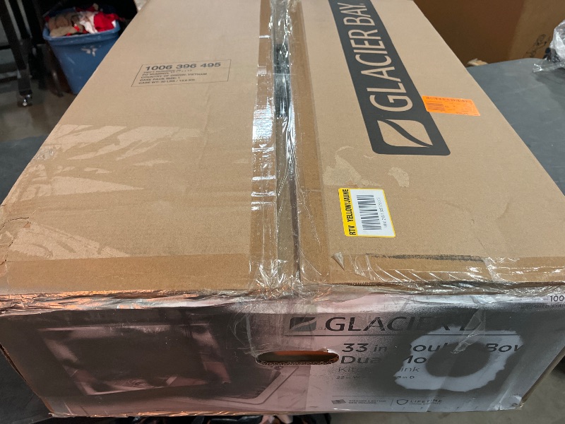 Photo 1 of 33 in. Drop-In 50/50 Double Bowl 20 Gauge Stainless Steel Kitchen Sink