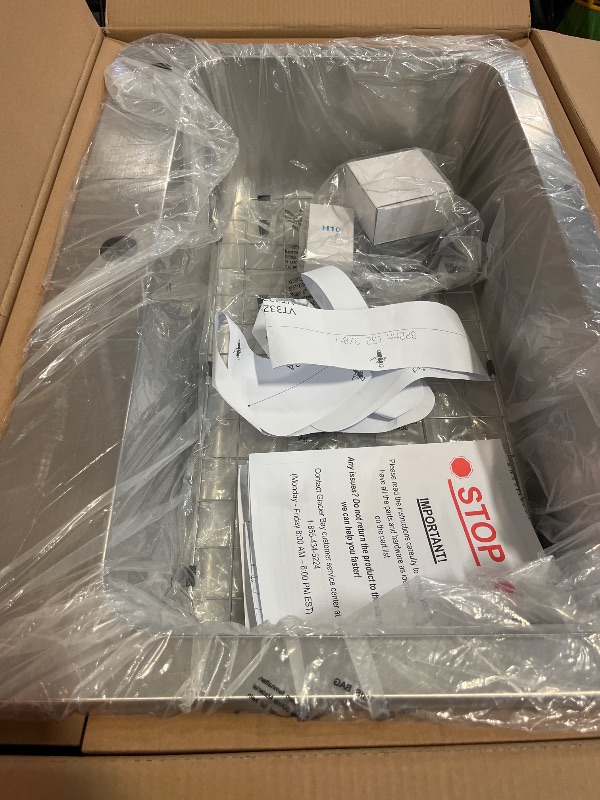 Photo 1 of Bratten 33 in. Drop-In Single Bowl 18 Gauge Stainless Steel Kitchen Sink with Accessories
1048864436