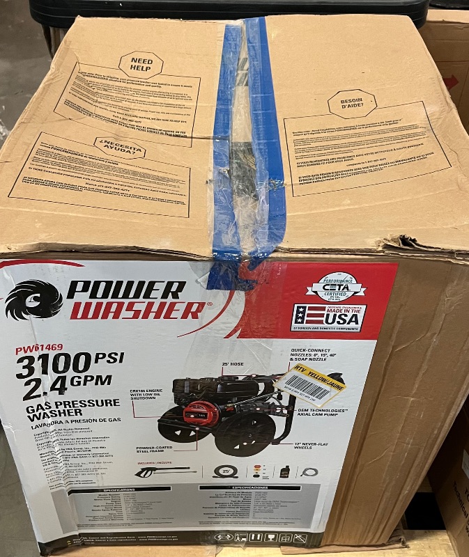 Photo 1 of 3100 PSI 2.4 GPM Cold Water Pressure Washer with 159cc Engine and Soap Tank