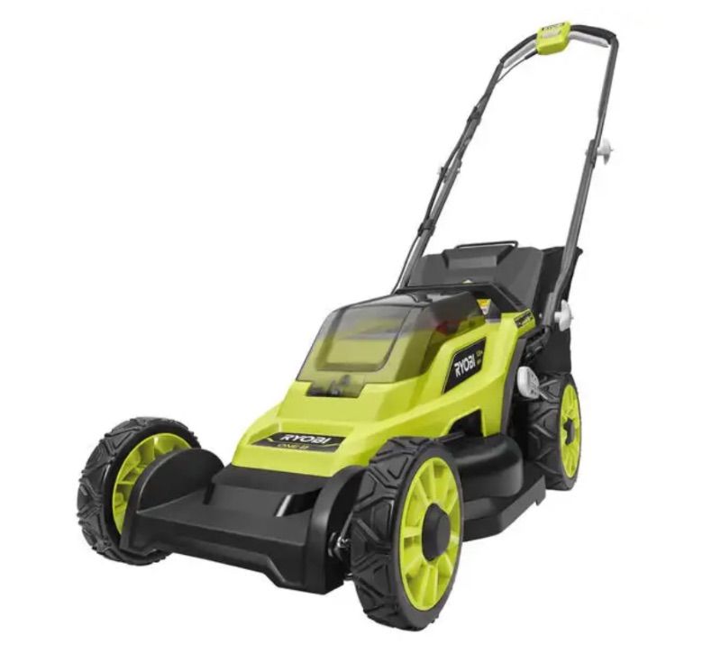 Photo 1 of 18V One+ 13 Inch Cordless Battery Walk Behind Push Lawn Mower Kit with 4.0 Ah Battery and Charger
