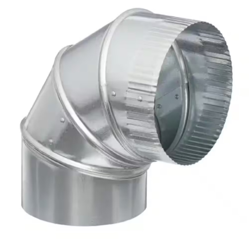 Photo 1 of 6 in. 90 Deg. Round Adjustable Elbow
