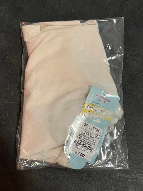 Photo 1 of (3T) Toddler Girls' Boxy Short Sleeve Palm Tree Graphic T-Shirt - Cat & Jack™ Cream 3T