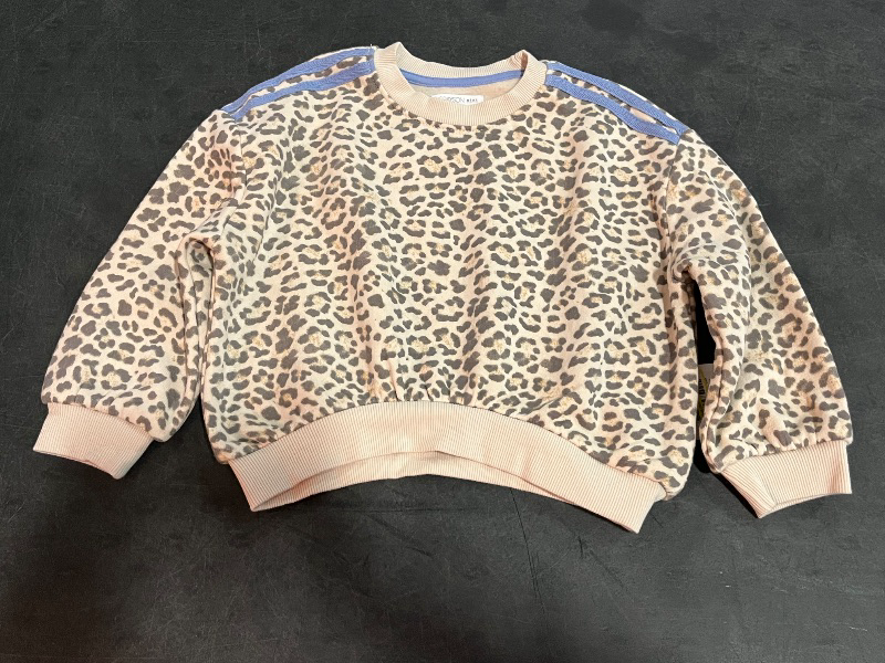 Photo 1 of (4T) Grayson Mini Toddler Girls' Leopard Printed French Terry Crew Sweatshirt - 4T
