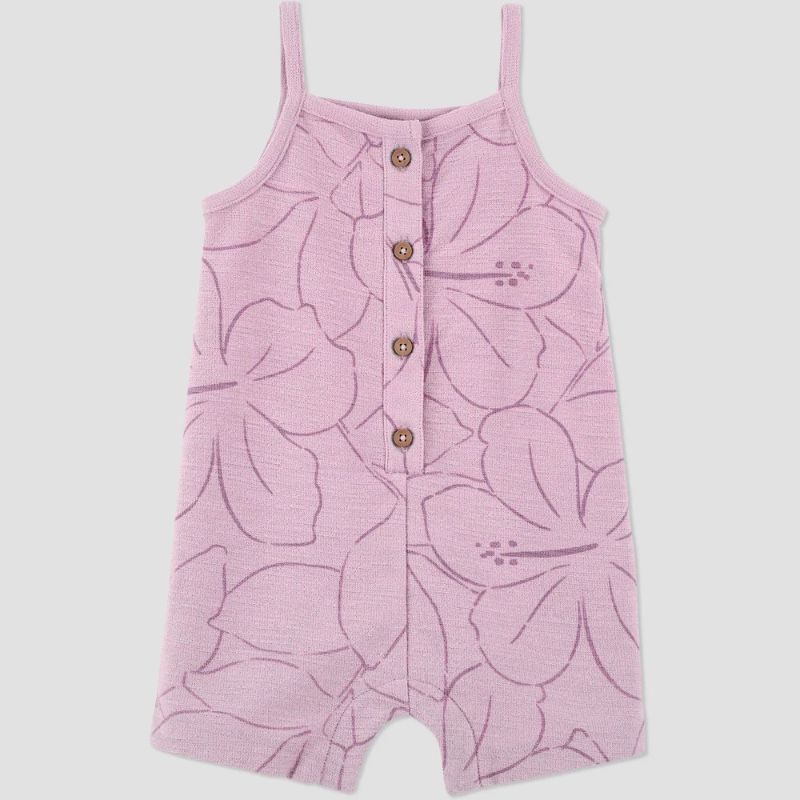 Photo 1 of (3M) Carter's Just One You® Baby Girls' Floral Textured Romper - Purple 3M