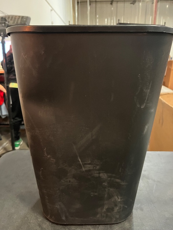 View 2 of 11.3gal Lift Top Waste Basket Black - Brightroom™: Kitchen Trash Can, Fingerprint-Resistant, Indoor Trash Bin