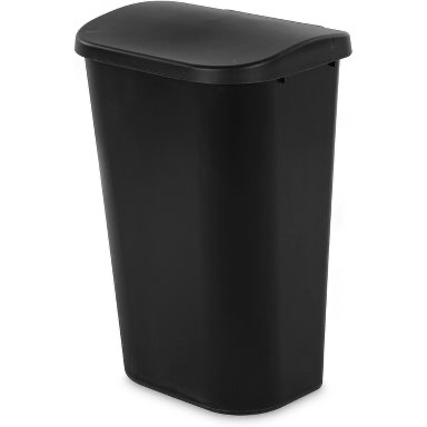 View 1 of 11.3gal Lift Top Waste Basket Black - Brightroom™: Kitchen Trash Can, Fingerprint-Resistant, Indoor Trash Bin