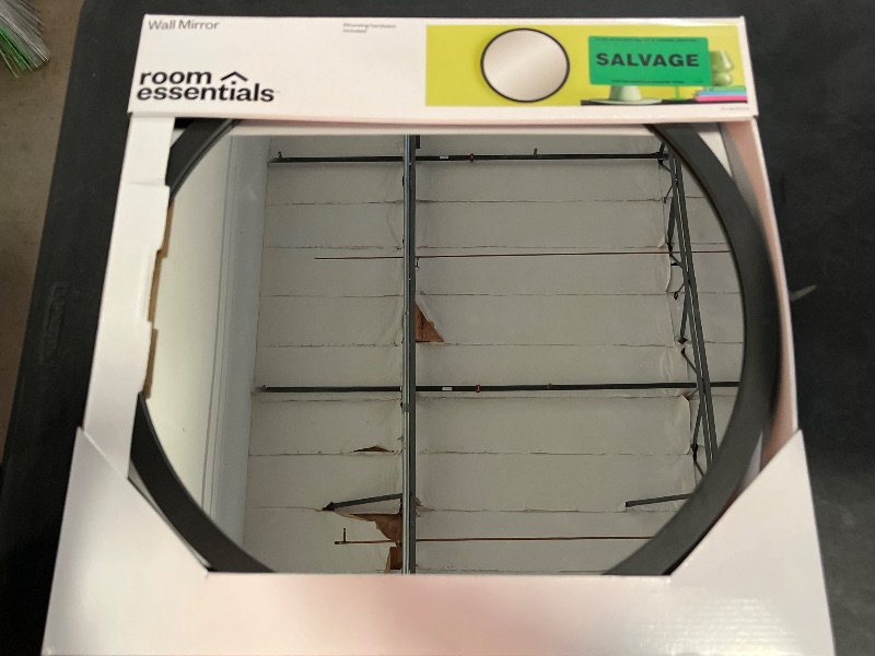 Photo 1 of 20" Round Wall Mirror Black - Room Essentials™
